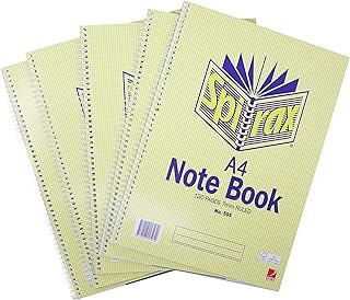 SPIRAX A4 Notebook 120 Page Side Opening Pack of 5